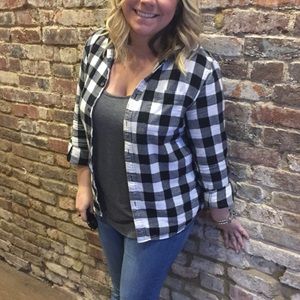 Black and White flannel plaid